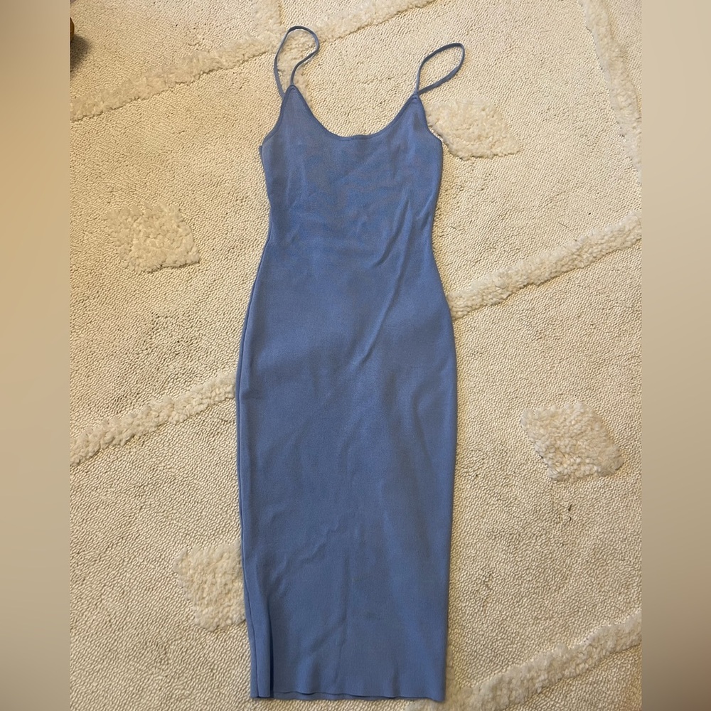 Womens light blue bodycon dress